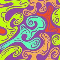 Background Abstract Psychedelic Swirls in Vibrant Colors vector