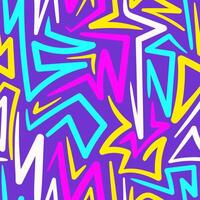 Abstract Neon Shapes on a Purple Background vector