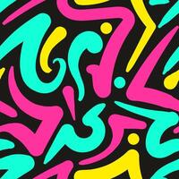 Background Abstract Retro Neon Art with Geometric Shapes and Vibrant Colors vector