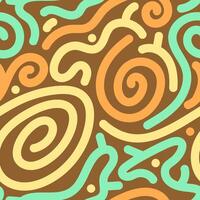 Background Abstract Swirls and Organic Shapes on a Brown Backdrop vector