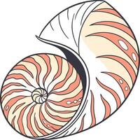 Artistic Conch Shell Color Design vector