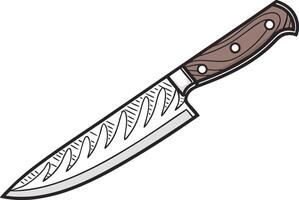 Knife Design with Colorful Style vector