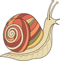 Bright Snail Design Art vector
