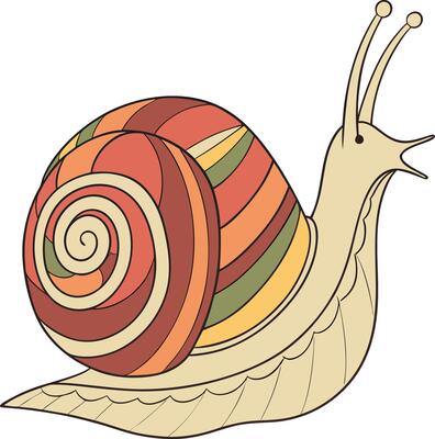Bright Snail Design Art