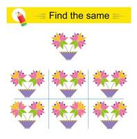 Puzzle game for kids. Attention task vector