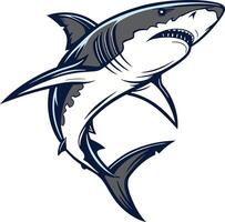 Unique Shark Fish Colored Design vector