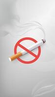 vertical illustration of cigarettes on a grey background on World No Smoking Day vector
