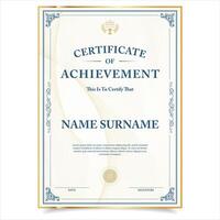 Retro Certificate Template or Print, Elegant Blank Certificate for Diploma, Graduation stock illustration vector