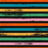 Decorative seamless pattern with colorful hand drawn shapes on black. Modern pen marker scribble doodle lines vector