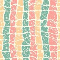Modern abstract geometric pattern. Creative collage with shapes in trendy retro colors. Seamless pattern. Fashionable template for printed, textiles, wallpaper and packaging vector