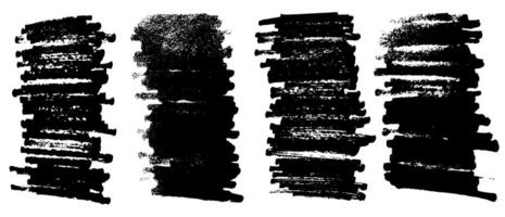 Set of hand drawn brush strokes vertical rectangle shapes for backdrops. vector