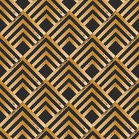 Hand drawn grunge style seamless pattern. Golden textured geometric background. Ancient japanese scallops motif. Great for textile, fabric, wallpaper, wrapping and packaging vector
