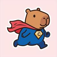 Super Capybara Hero of the Day vector