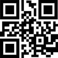 Black and White QR Code, Square Shape, Pattern of Squares, Digital Code, Technology vector