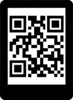 Isolated White Background Shows Intricate Black and White QR Code Design vector