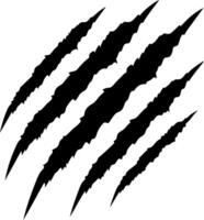 Black Claw Marks Sharp Tear Design, Ripped Scratch Texture, Wild Animal Claws Art vector