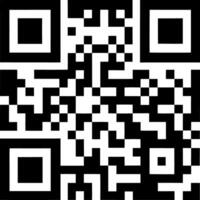 Isolated Black and White QR Code Square Pattern, Identification, Scan, Digital, Data vector