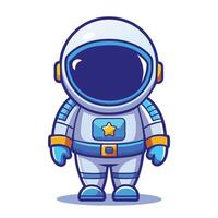 Astronaut character on white background vector