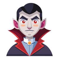 Flat design of Dracula clipart on white background vector