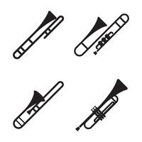 Trombone Icon element vector