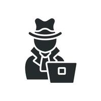 spyware icons isolated vector
