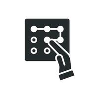 unlock pattern icons isolated vector