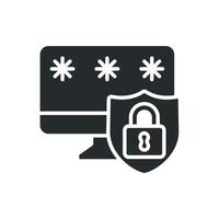 secure password icons isolated vector