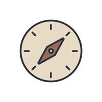 compass icons isolated on White Background. Flat style design vector