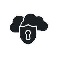 data cloud security icons isolated vector