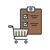 checklist icons colours style vector