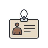 id icons isolated on White Background. Flat style design vector