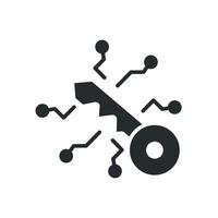 data encryption icons isolated vector