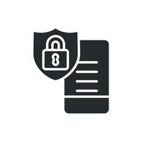 secure smartphone icons isolated vector