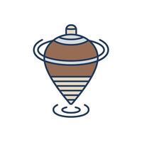 spinner top icons colours style vector