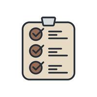 tasks icons isolated on White Background. Flat style design vector