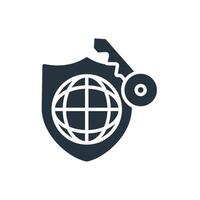 security access shield icons isolated vector