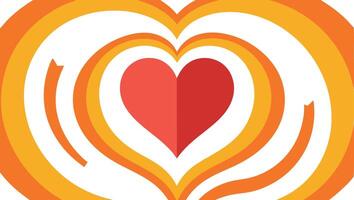 A heart with a swirl in the center vector