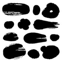Black blobs for design elements vector