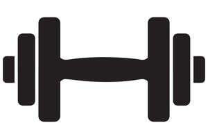 Dumbbell shape silhouette simple clean style vector