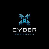 Technology Logo combine with padlock and keyhole, usable for technology and security company logos. vector