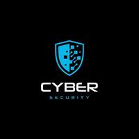 Cyber Security Logo Design Template Idea, usable for technology and security company logos. vector