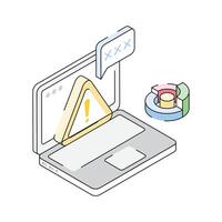 Download our isometric icon of system error vector