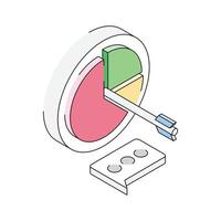 Have a look at this amazing isometric icon of business target vector