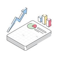 Have a look at this modern isometric showing business report vector