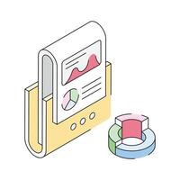 Have a look at this modern isometric showing business folder vector
