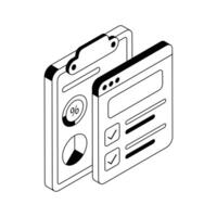 Well crafted isometric style icon of business survey. vector