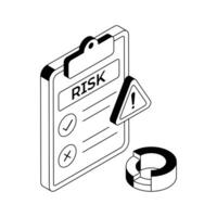 Ready to use isometric icon of risk management. vector