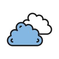 A sky filled with clouds, symbolizing overcast weather. vector