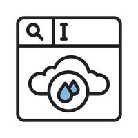 Get this unique icon of weather search in trendy style vector