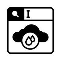 Get this unique icon of weather search in trendy style,..,, vector